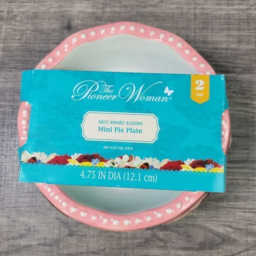 The Pioneer Woman Sweet‎ Romance Blossoms Mini Pie Plate  Set